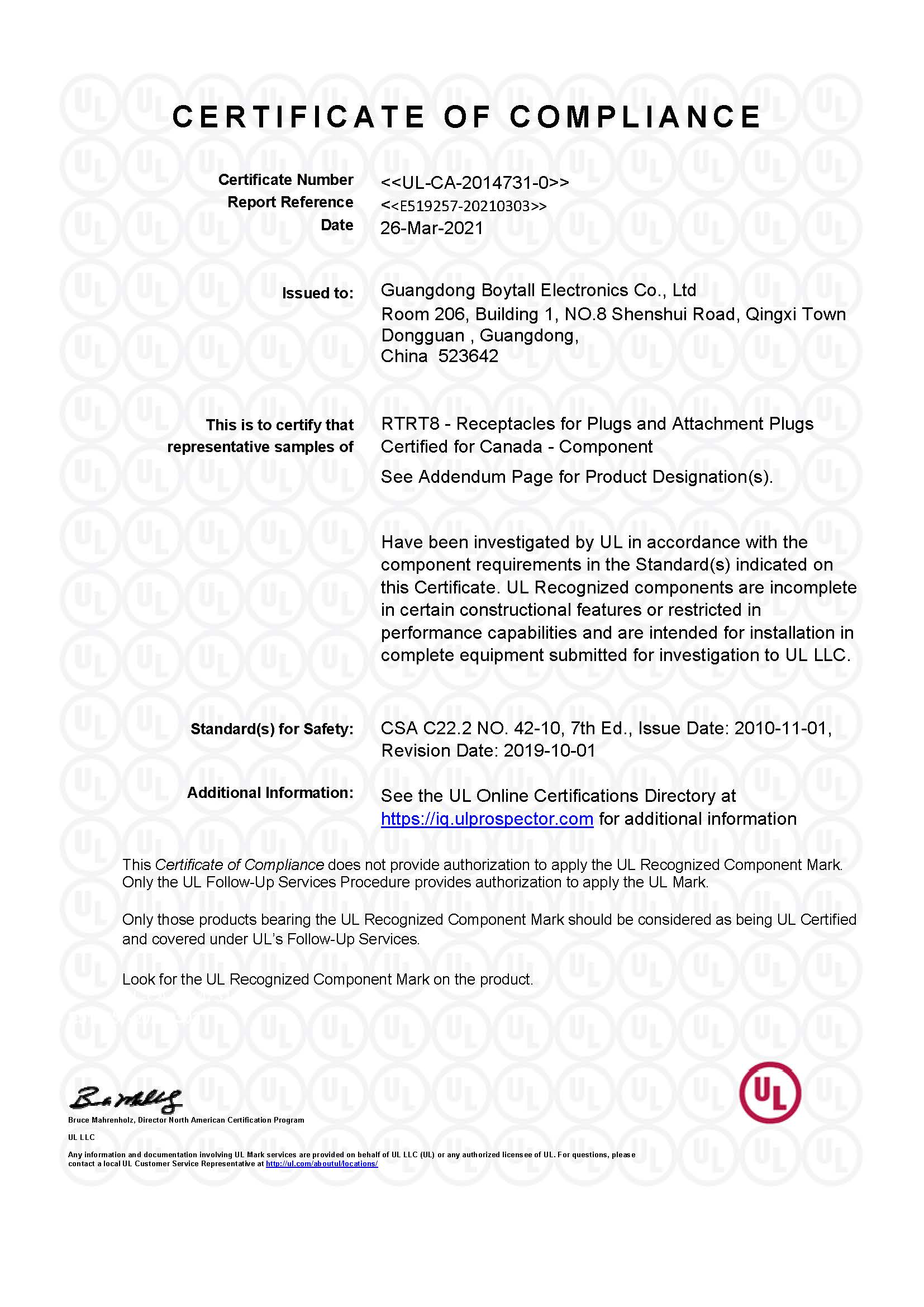 UL美（měi）式插（chā）座認證3